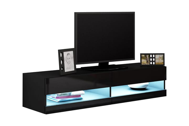 TV-bänk Wishon 140x40x30 cm - Svart/Vit - Möbler - Bord & matgrupp - Soffbord