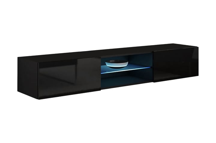TV-bänk Wishon 180x40x30 cm - Svart - Förvaring - Skåp - Förvaringsskåp