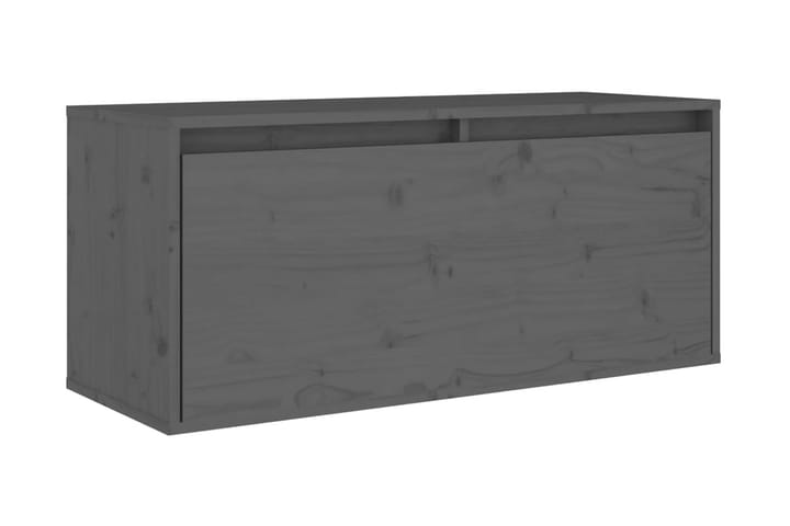 Väggskåp grå 80x30x35 cm massiv furu - Grå - Möbler - TV- & Mediamöbler - TV bänk & mediabänk