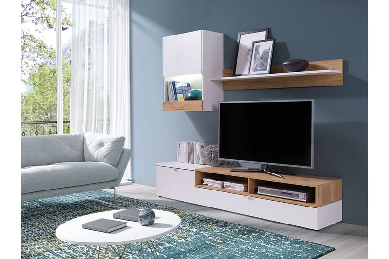 TV-möbelset & LED Roco - Vit - Möbler - TV- & Mediamöbler - TV-möbelset