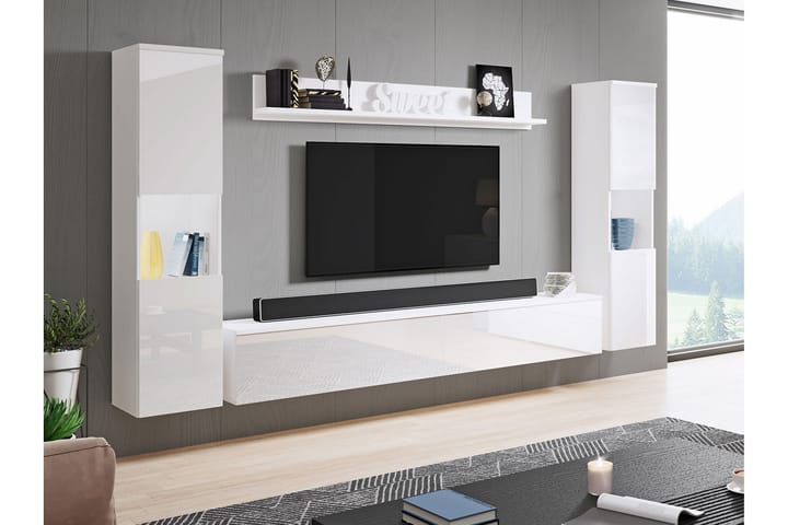Tv-möbelset Mototada - Vit - Möbler - TV- & Mediamöbler - TV-möbelset