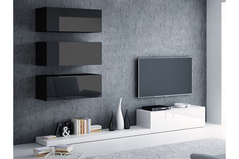 TV-möbelset Pixel 300x42x190 cm - Grå/Vit - Möbler - TV- & Mediamöbler - TV-möbelset