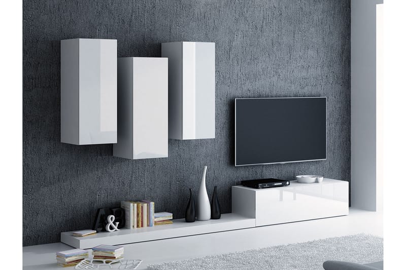 TV-möbelset Pixel 30x42x190 cm - Vit - Möbler - TV- & Mediamöbler - TV-möbelset