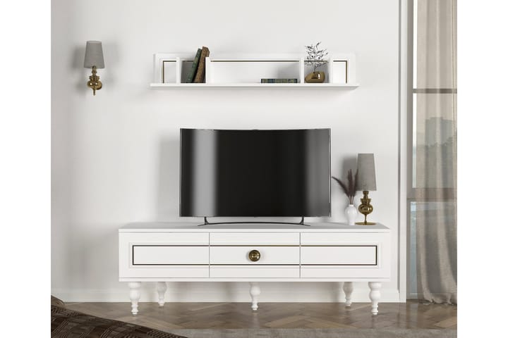 Tv-möbelset Scarletta 150 cm - Vit - Möbler - TV- & Mediamöbler - TV-möbelset