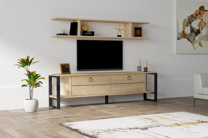 Tv-möbelset Violaceae 160x45 cm - Blå - Möbler - TV- & Mediamöbler - TV-möbelset