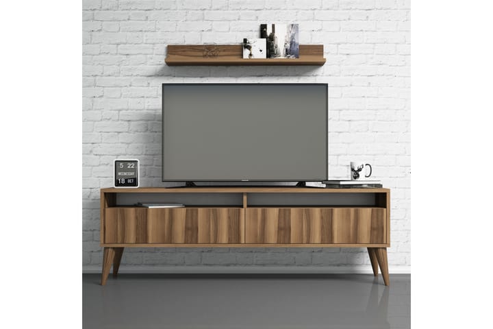 Vardagsrumsset Nyarai 150 cm - Valnöt - Möbler - TV- & Mediamöbler - TV-möbelset