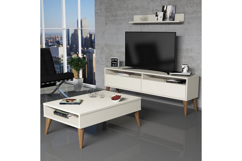 Vardagsrumsset Nyarai 150 cm - Vit - Möbler - TV- & Mediamöbler - TV-möbelset