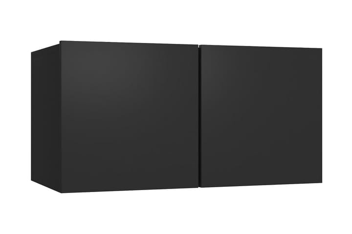 Hängande TV-skåp 2 st svart 60x30x30 cm - Svart - Förvaring - Skåp - Förvaringsskåp