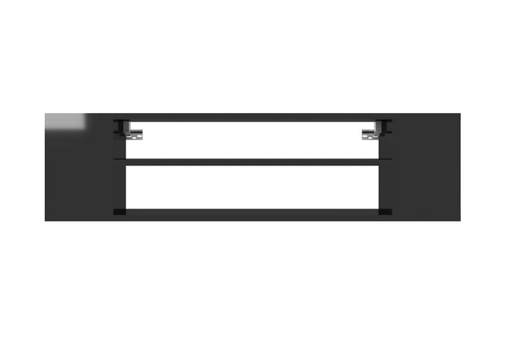 TV-väggskåp svart högglans 100x30x26,5 cm spånskiva - Svart - Möbler - TV- & Mediamöbler - TV-skåp
