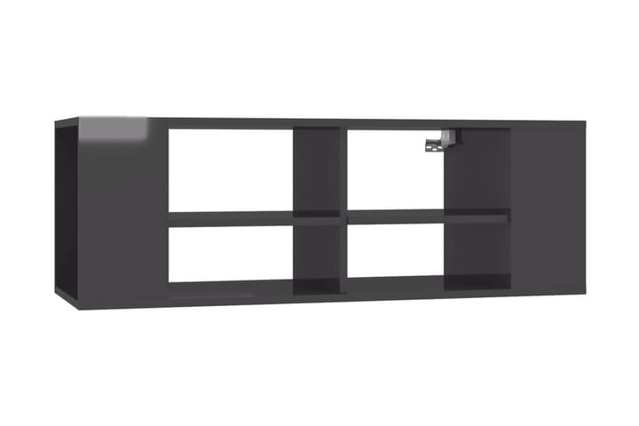 Väggmonterat tv-skåp grå högglans 102x35x35 cm spånskiva - Grå - Möbler - TV- & Mediamöbler - TV-skåp