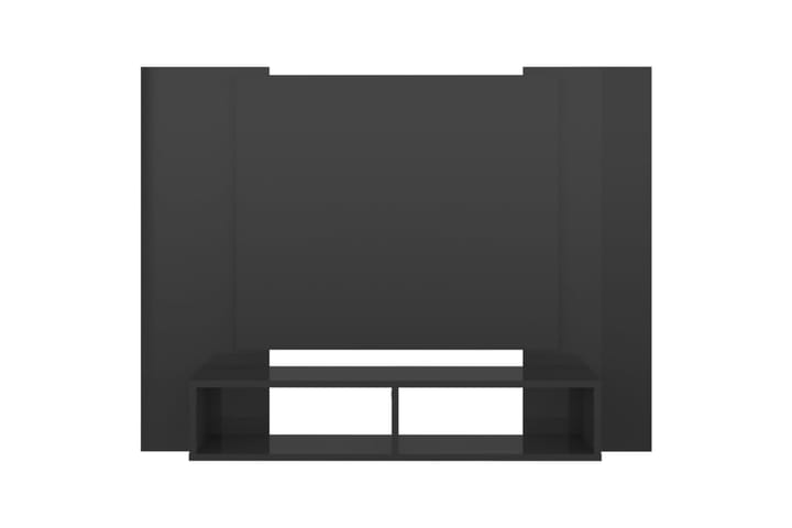 Väggmonterat tv-skåp grå högglans 120x23,5x90 cm spånskiva - Grå - Möbler - TV- & Mediamöbler - TV-skåp