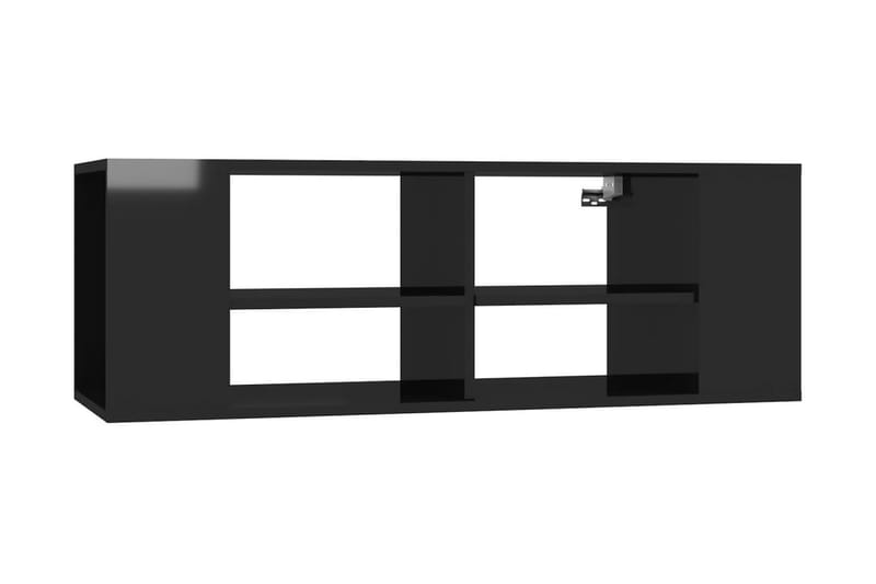 Väggmonterat tv-skåp svart högglans 102x35x35 cm spånskiva - Svart - Möbler - TV- & Mediamöbler - TV-skåp