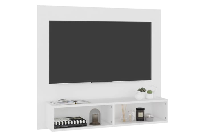 Väggmonterat tv-skåp vit 102x23,5x90 cm spånskiva - Vit - Möbler - TV- & Mediamöbler - TV-skåp