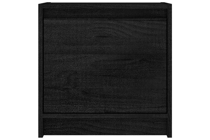 808122 sängskåp 2 st svart 40x30,5x40 cm massivt furu trä - Svart - Möbler - Säng - Gästsäng & extrasäng - Sängskåp