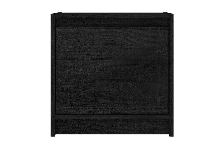 808122 sängskåp 2 st svart 40x30,5x40 cm massivt furu trä - Svart - Möbler - Säng - Gästsäng & extrasäng - Sängskåp