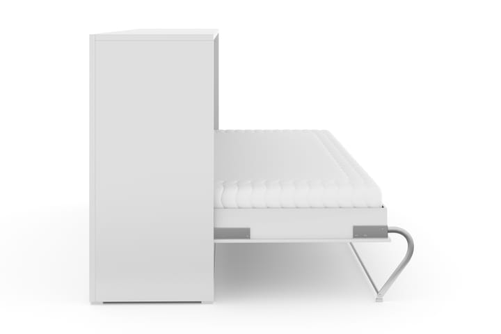 Sängskåp Solid Horisontellt 90x200 Vit Högglans - inkl Madrass Lyx - Möbler - Säng - Gästsäng & extrasäng - Sängskåp