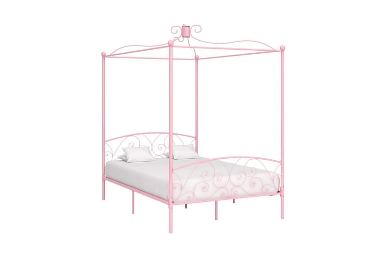 Himmelsäng rosa metall 120x200 cm - Rosa - Möbler - Säng - Sängram & sängstomme