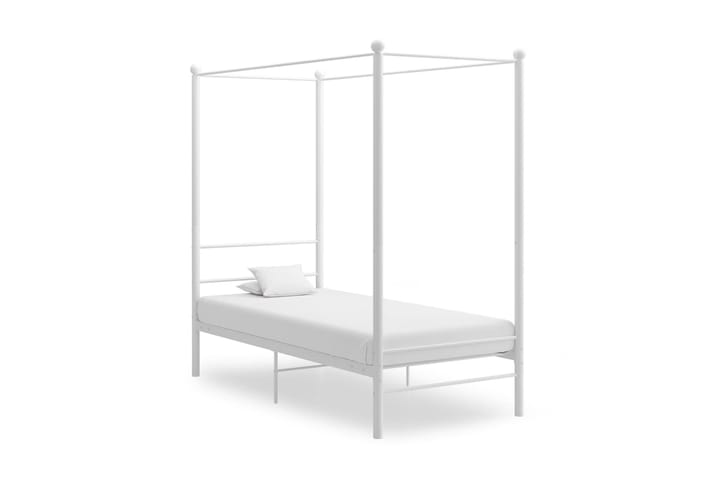 Himmelsäng vit metall 90x200 cm - Vit - Möbler - Säng - Sängram & sängstomme