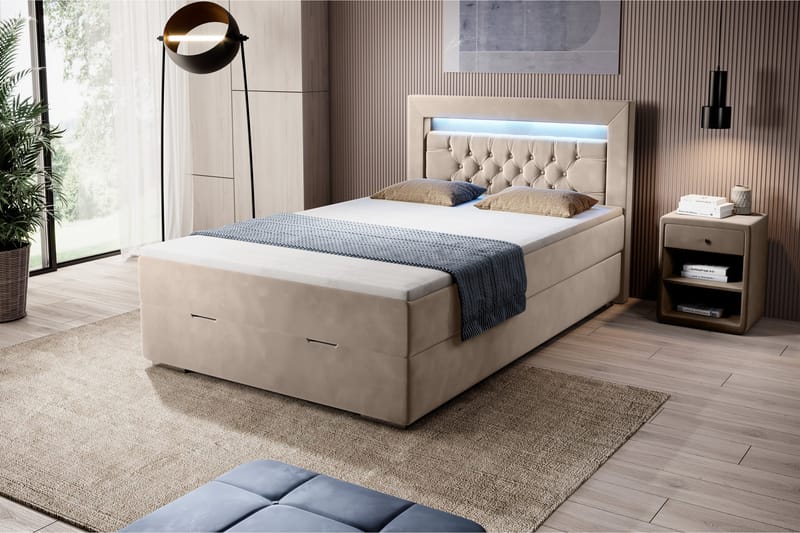 Celio Sängpaket med förvaring 120x200 - Beige - Möbler - Säng - Komplett sängpaket