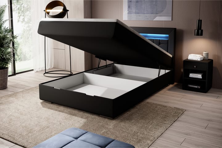 Celio Sängpaket med förvaring 120x200 - Svart - Möbler - Säng - Säng med förvaring