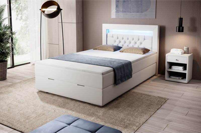 Celio Sängpaket med förvaring 120x200 - Vit - Möbler - Säng - Säng med förvaring