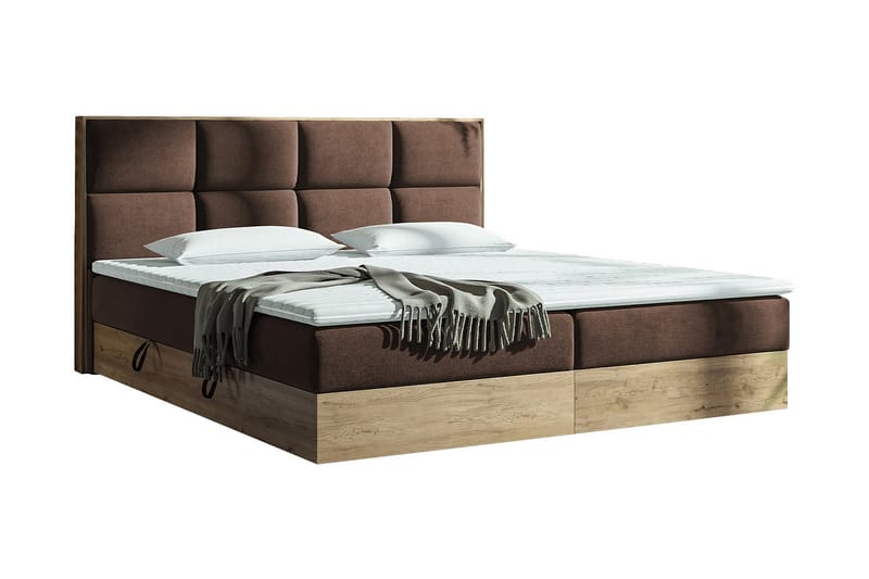 Förvaringssäng EUPHORIA 180x200 - Brun - Möbler - Säng - Komplett sängpaket