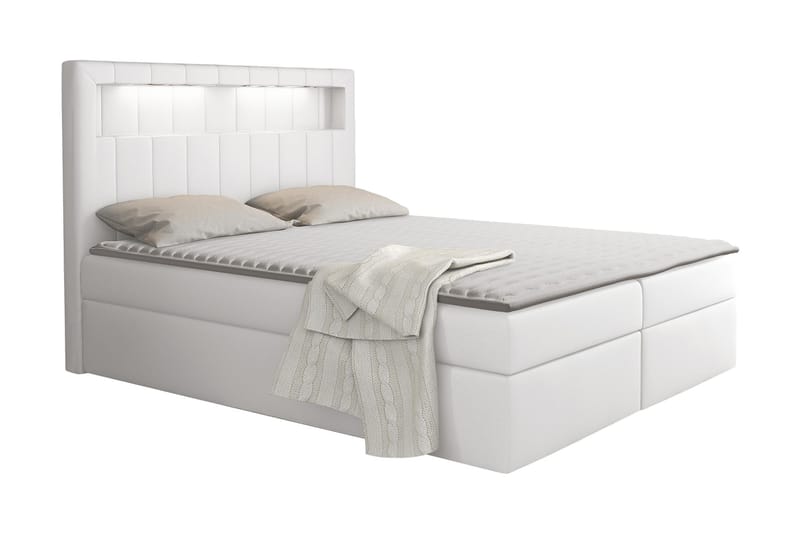 Kontinentalsäng Carrubbo 200x200 cm - Vit - Möbler - Säng - Komplett sängpaket
