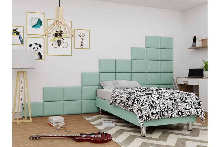 Kontinentalsäng Forenza 120x200 cm+Panel 40 cm - Grön - Möbler - Säng - Komplett sängpaket