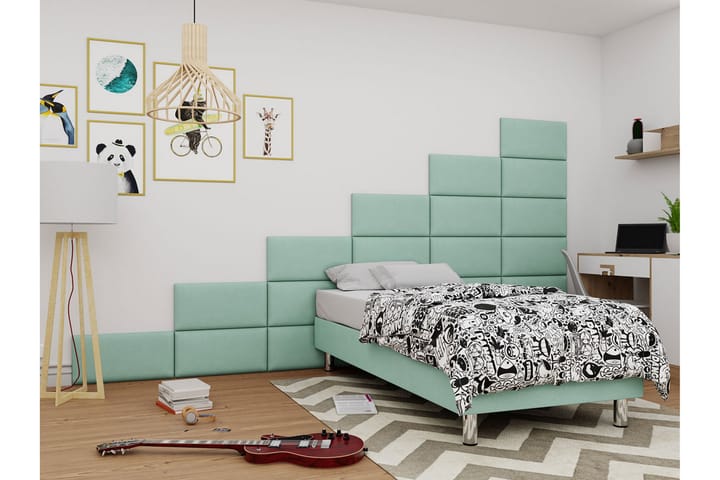 Kontinentalsäng Forenza 120x200 cm+Panel 60 cm - Grön - Möbler - Säng - Komplett sängpaket