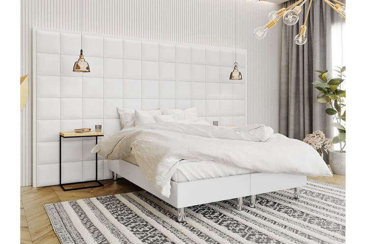 Kontinentalsäng Forenza 160x200 cm+Panel 30 cm - Vit - Möbler - Säng - Komplett sängpaket