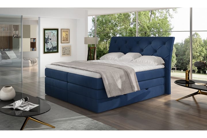 Sängpaket Aubenas 140x200 cm - Blå - Möbler - Säng - Komplett sängpaket