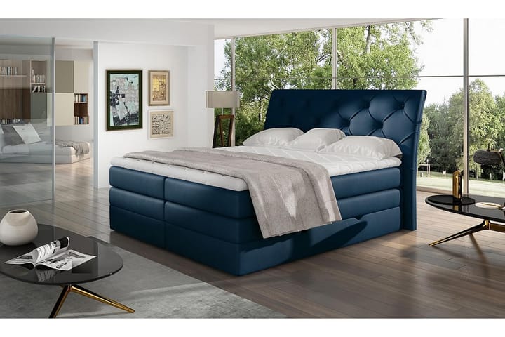 Sängpaket Aubenas 160x200 cm - Blå - Möbler - Säng - Komplett sängpaket