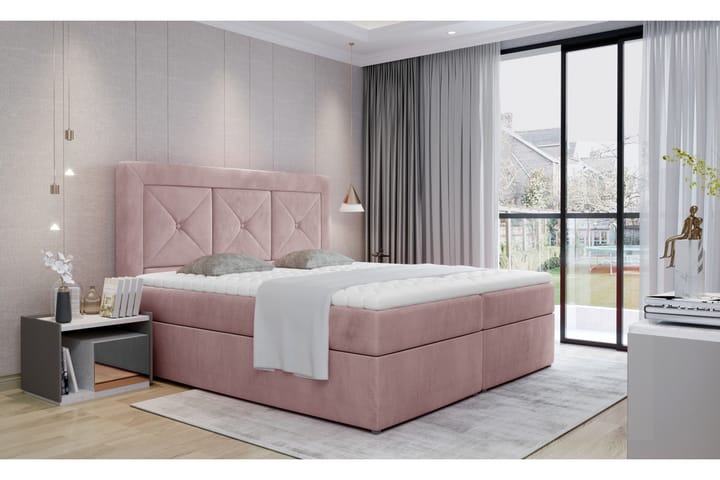 Sängpaket Cataloba 140x200 cm - Ljusrosa - Möbler - Säng - Komplett sängpaket