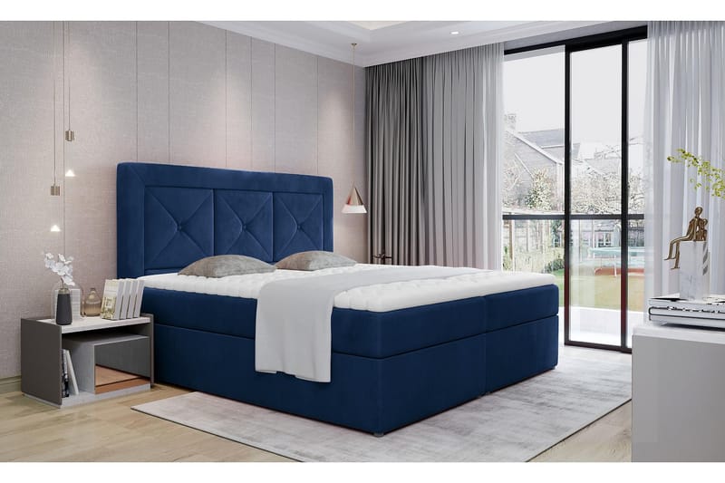 Sängpaket Cataloba 180x200 cm - Blå - Möbler - Säng - Komplett sängpaket