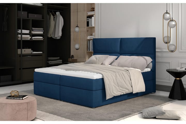 Sängpaket Epenede 160x200 cm - Blå - Möbler - Säng - Komplett sängpaket