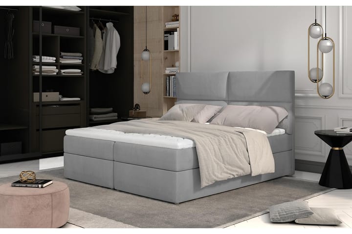 Sängpaket Epenede 160x200 cm - Grå - Möbler - Säng - Komplett sängpaket