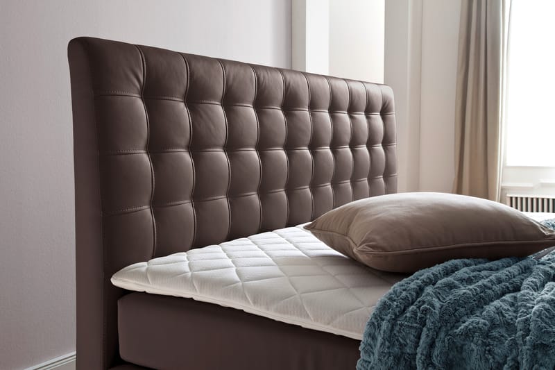 Sängpaket Griante Kontinentalsäng 160x200 cm - Brun/Krom - Möbler - Sängar - Komplett sängpaket