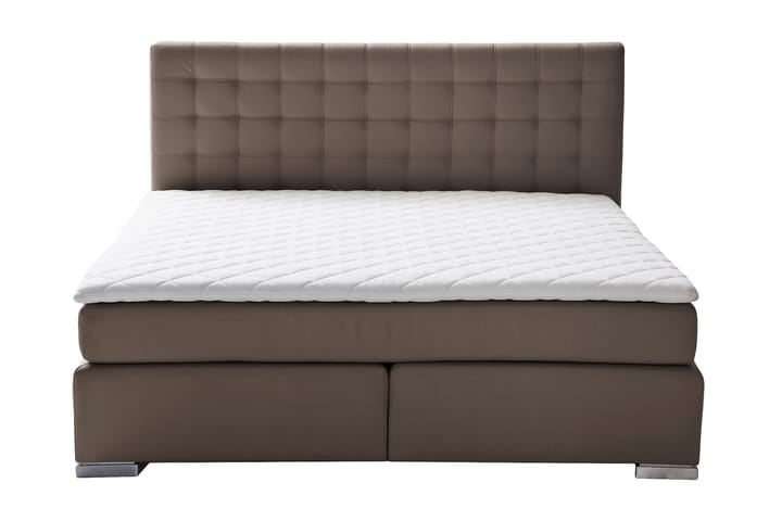 Sängpaket Griante Kontinentalsäng 160x200 cm H2 - Brun/Krom - Möbler - Sängar - Komplett sängpaket
