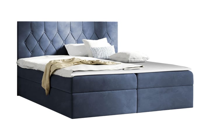 Sängpaket Kontinentalsäng Kanwar 120x200 cm med Förvaring - Blå - Möbler - Säng - Komplett sängpaket