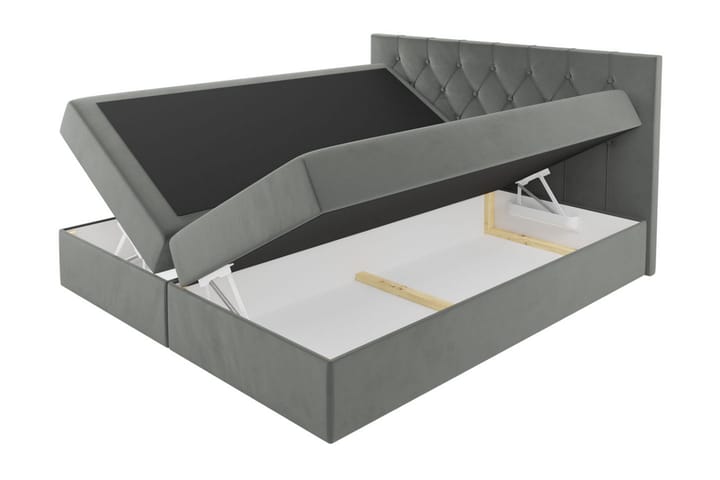 Sängpaket Kontinentalsäng Kanwar 160x200 cm med Förvaring - Blå - Möbler - Säng - Komplett sängpaket