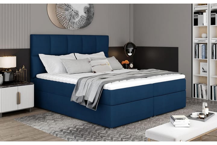 Sängpaket Loutraki 160x200 cm - Blå - Möbler - Säng - Komplett sängpaket