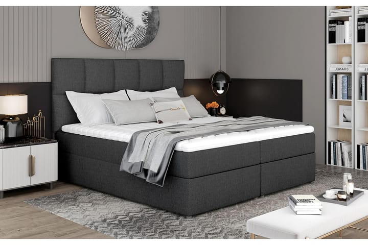 Sängpaket Loutraki 160x200 cm - Grå - Möbler - Säng - Komplett sängpaket