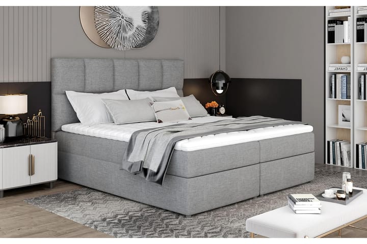 Sängpaket Loutraki 160x200 cm - Grå - Möbler - Säng - Komplett sängpaket