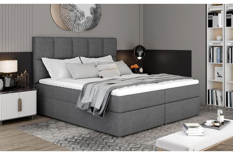 Sängpaket Loutraki 180x200 cm - Grå - Möbler - Säng - Komplett sängpaket