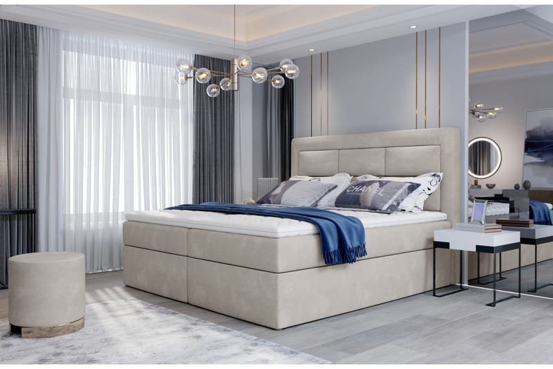 Sängpaket Montalon 140x200 cm - Beige - Möbler - Säng - Komplett sängpaket