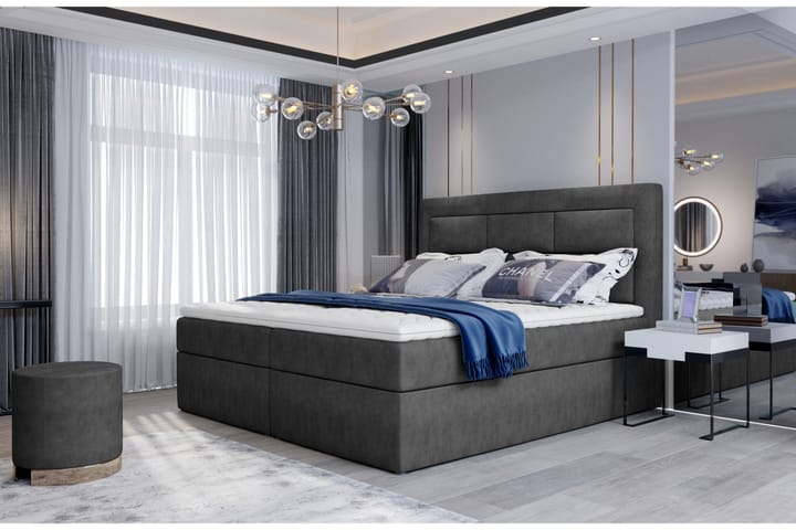 Sängpaket Montalon 140x200 cm - Grå - Möbler - Säng - Komplett sängpaket