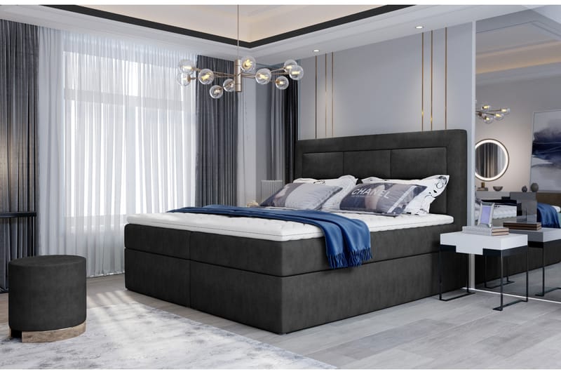 Sängpaket Montalon 140x200 cm - Grå - Möbler - Säng - Komplett sängpaket