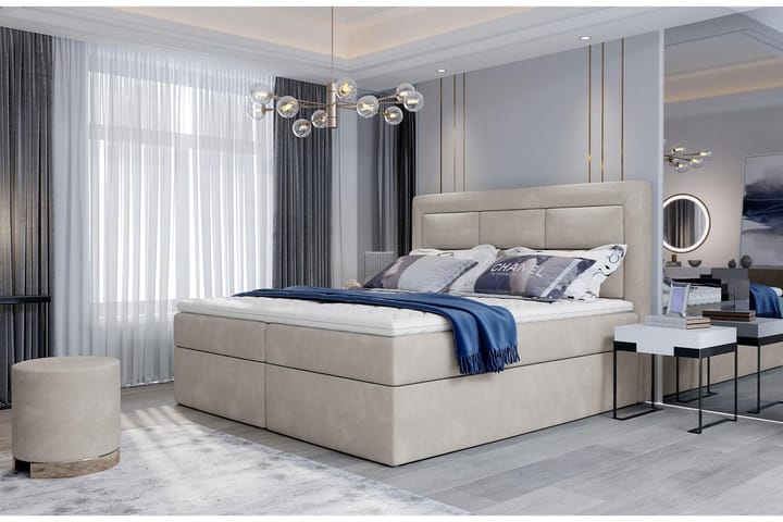 Sängpaket Montalon 160x200 cm - Beige - Möbler - Säng - Komplett sängpaket