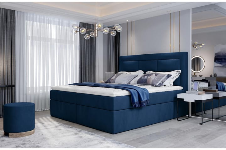 Sängpaket Montalon 160x200 cm - Blå - Möbler - Säng - Komplett sängpaket