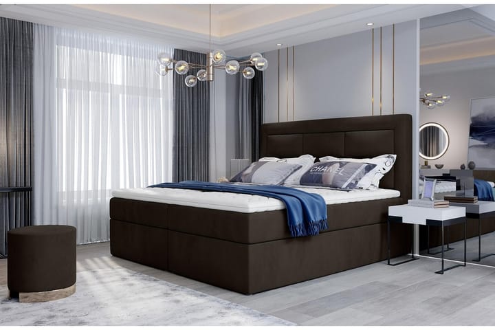 Sängpaket Montalon 160x200 cm - Brun - Möbler - Säng - Kontinentalsäng